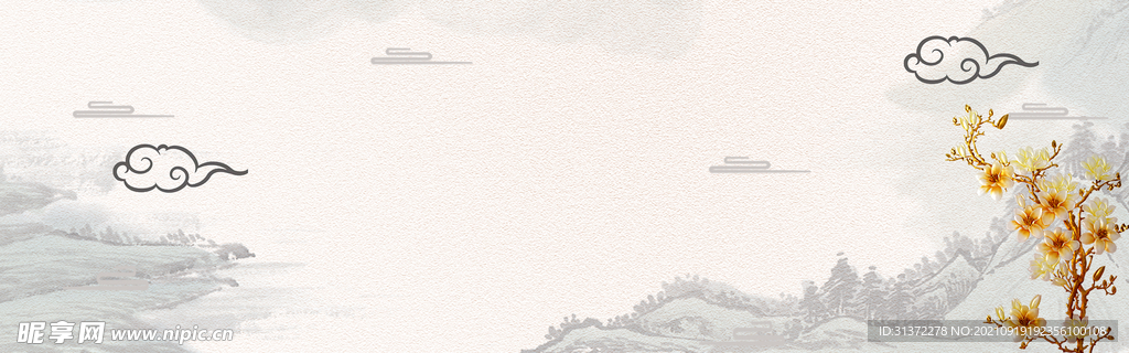  手绘古风插画背景图片