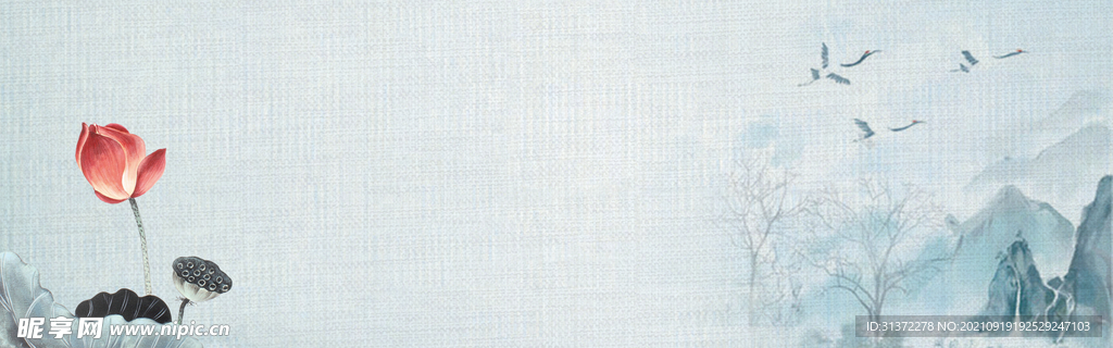  手绘古风插画背景图片