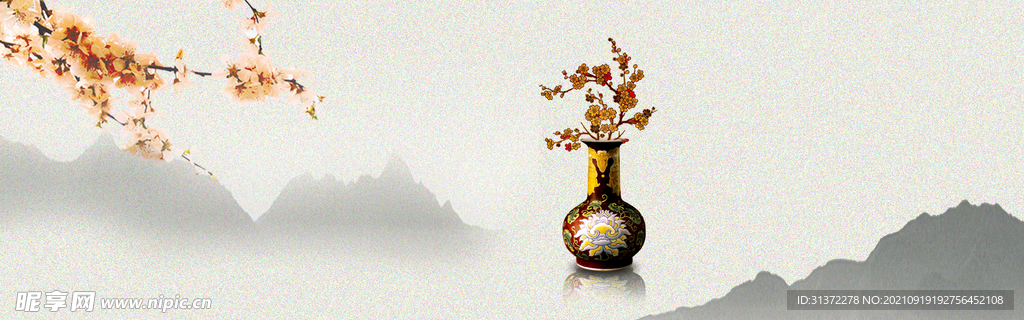  手绘古风插画背景图片