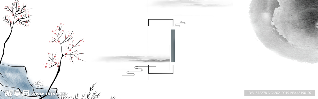   手绘古风插画背景图片