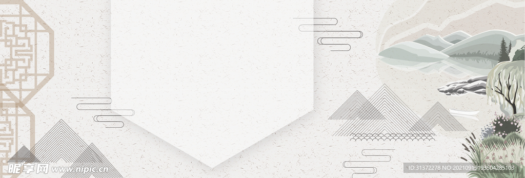   手绘古风插画背景图片