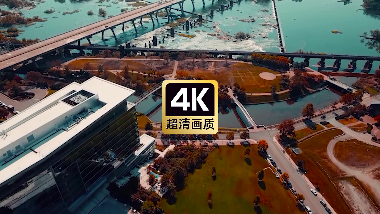 航拍跨海大桥上景色