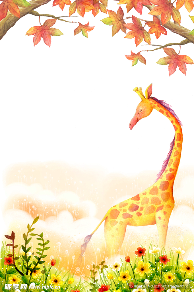 卡通可爱秋天背景