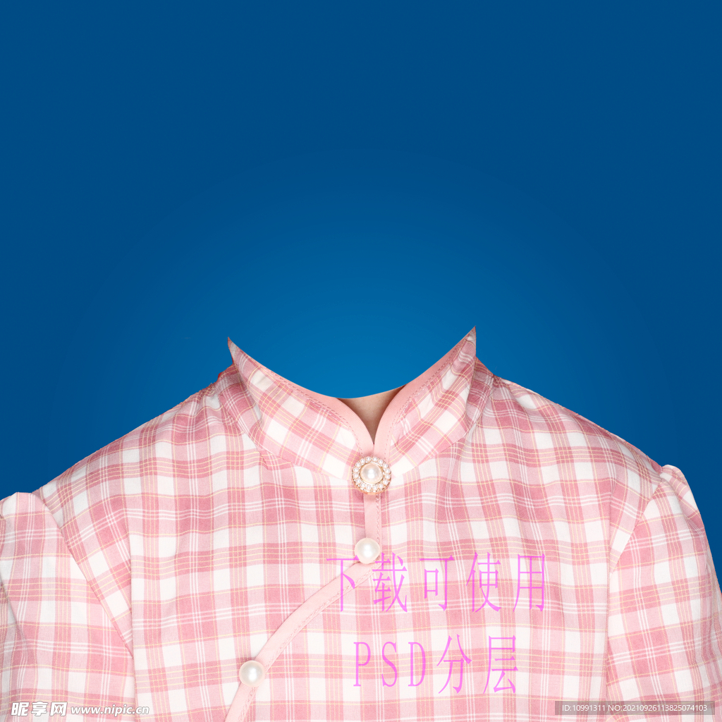 小女孩证件照衣服素材