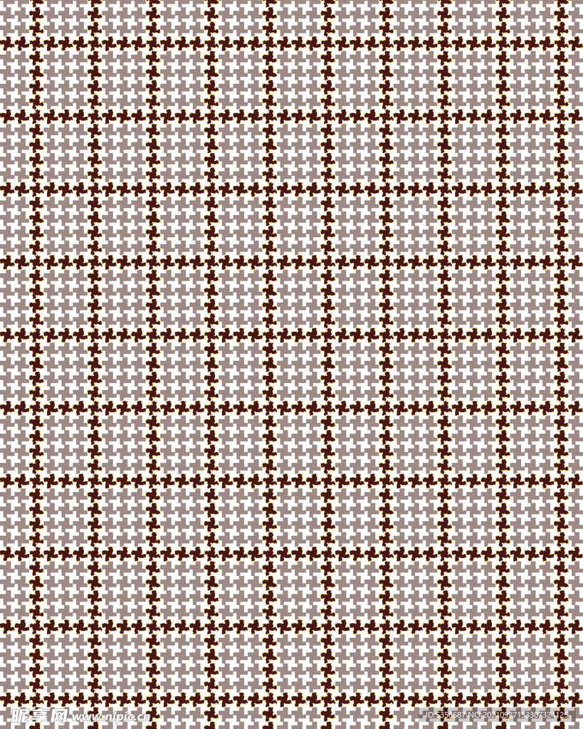 千鸟格仔印花设计图案