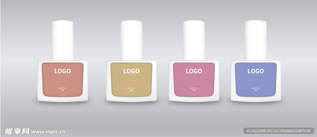 化妆品水性丝绒磨砂指甲油瓶样机