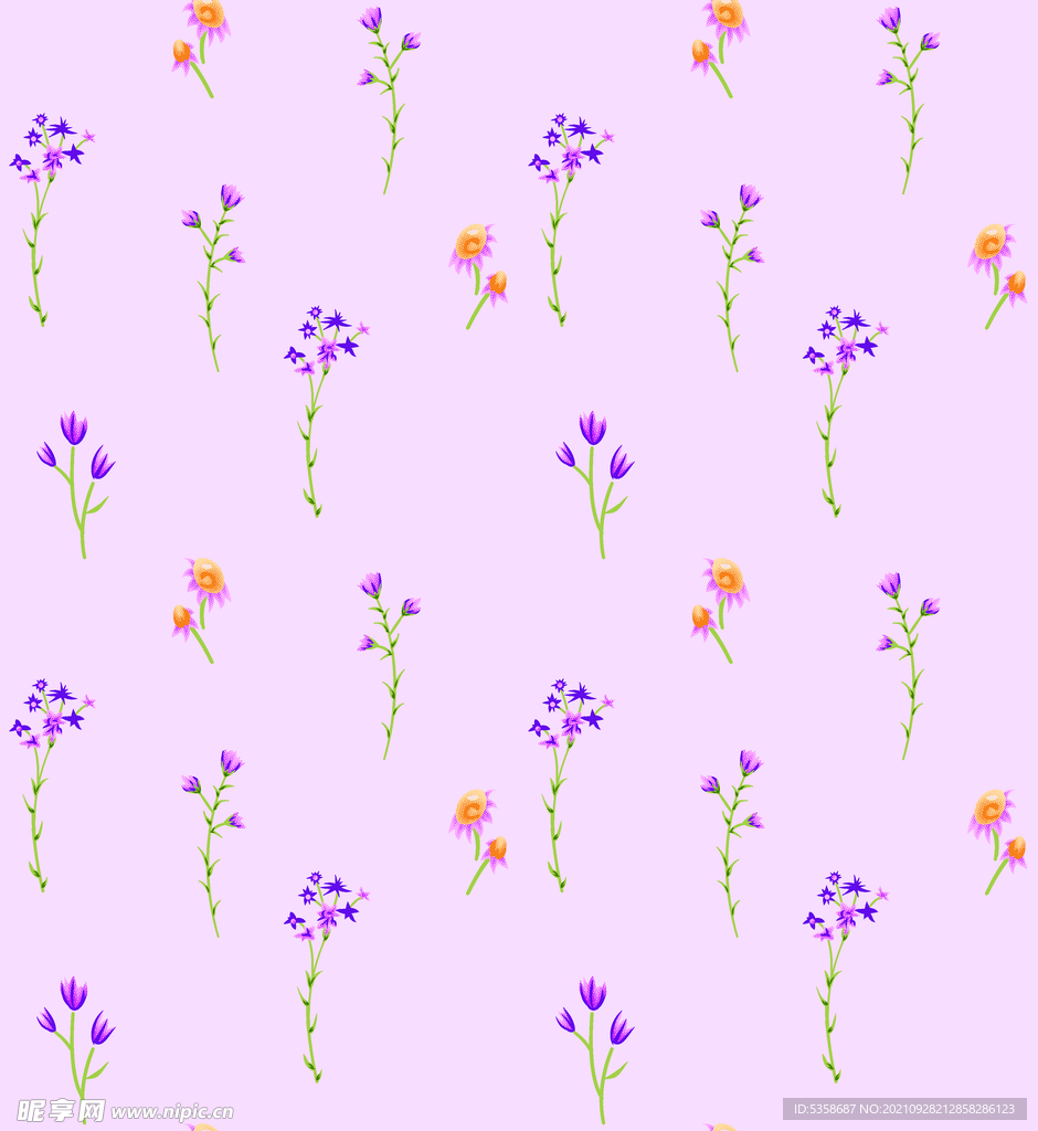 女装小碎花印花图案