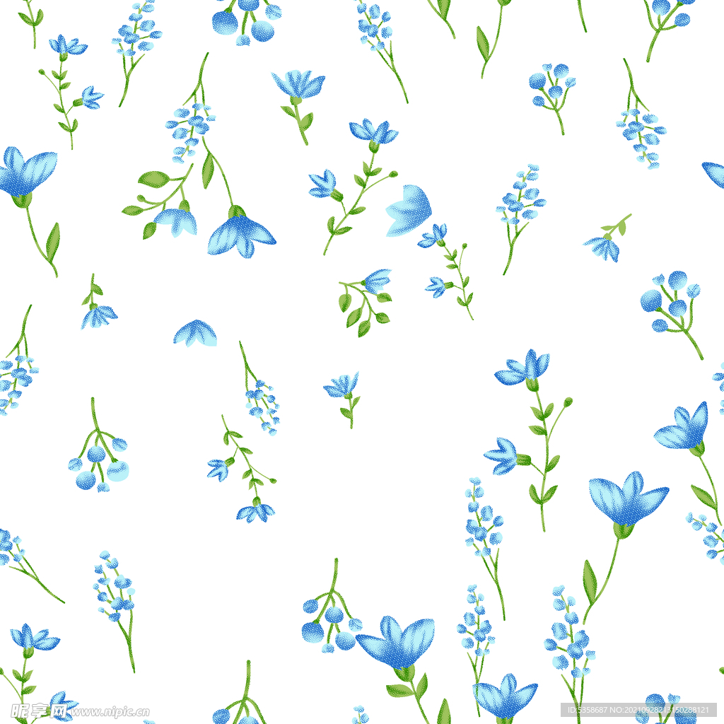 女装小碎花印花图案