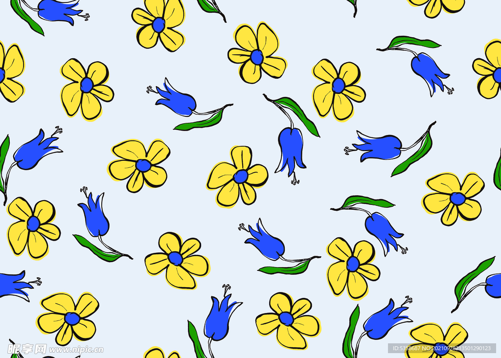 女装小碎花印花图案