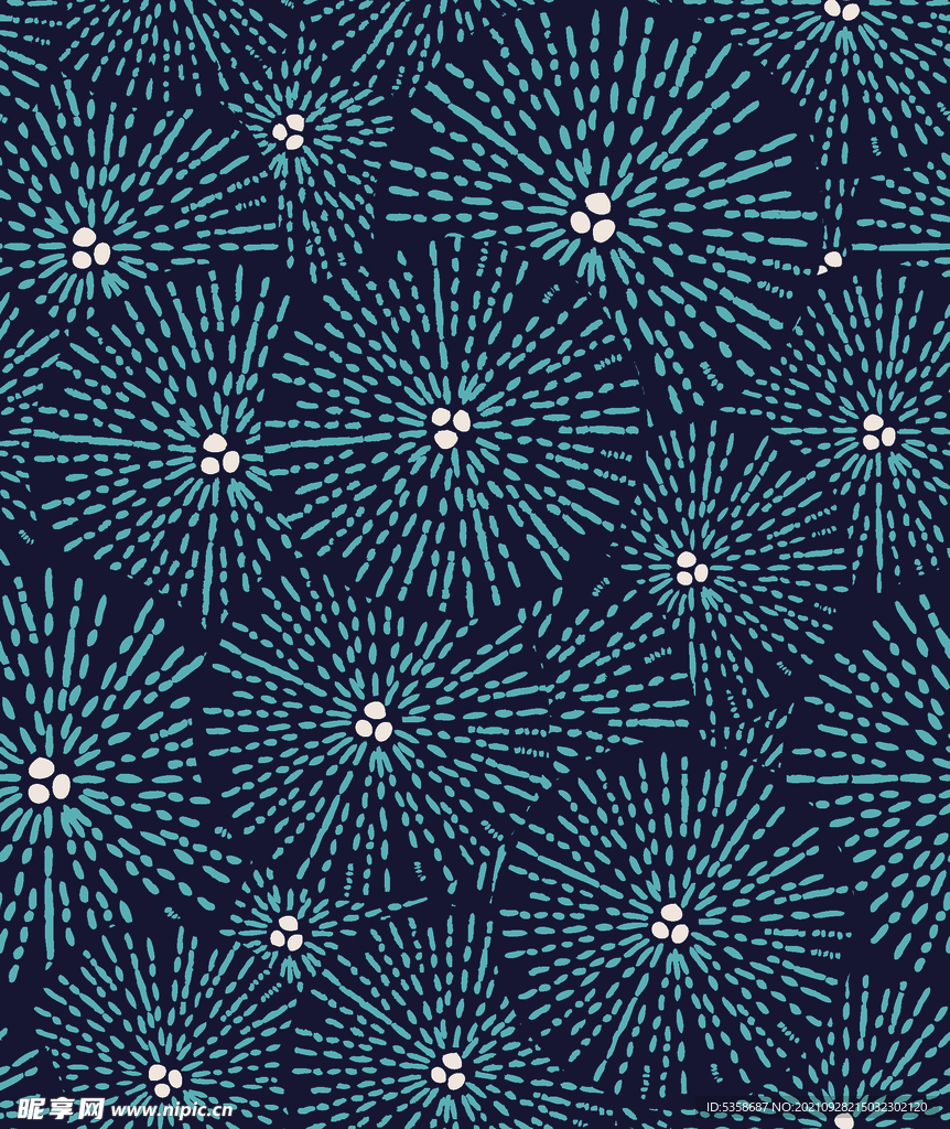 烟花线条印花图案