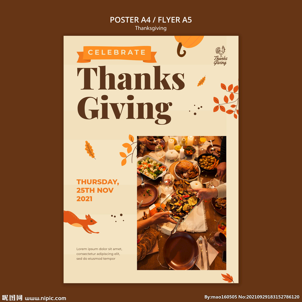 感恩节海报