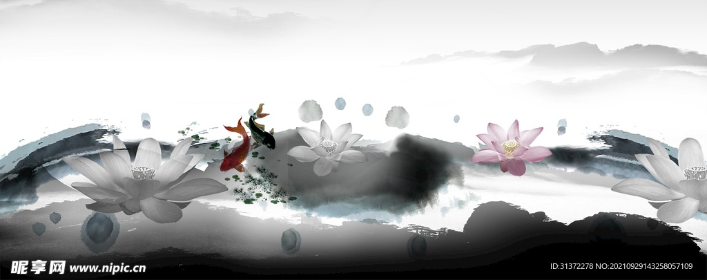 手绘古风插画背景图片 