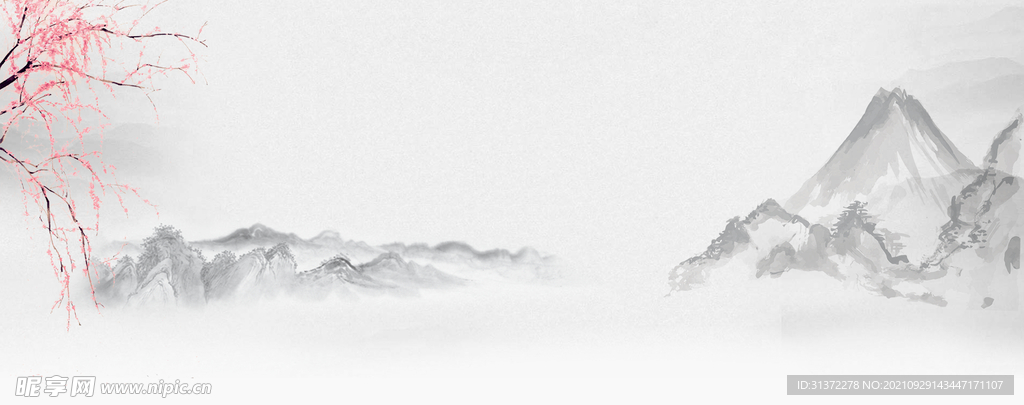 手绘古风插画背景图片 