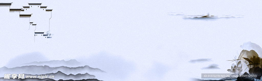  手绘古风插画背景图片 