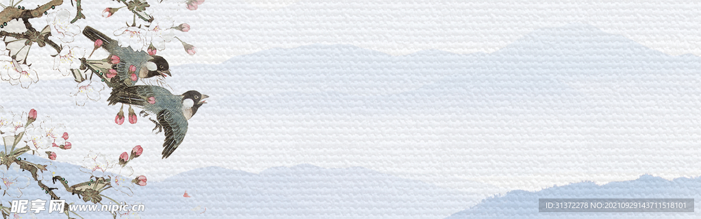  手绘古风插画背景图片 