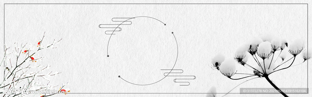  手绘古风插画背景图片 