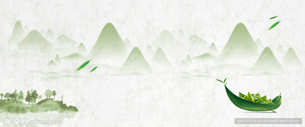 手绘古风插画背景图片 