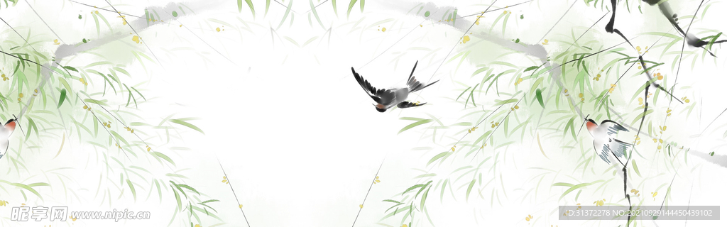 手绘古风插画背景图片