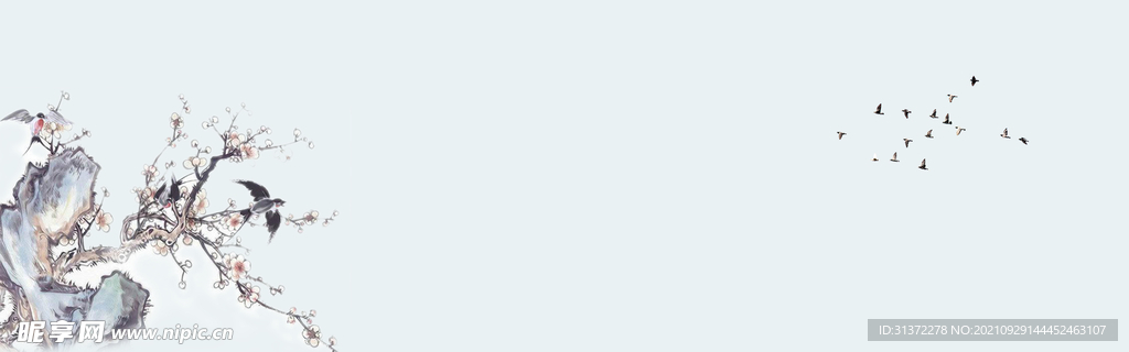  手绘古风插画背景图片 