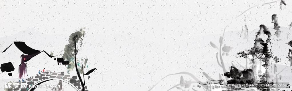 手绘古风插画背景图片 