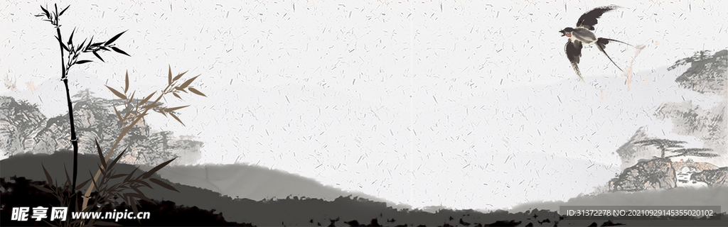  手绘古风插画背景图片 