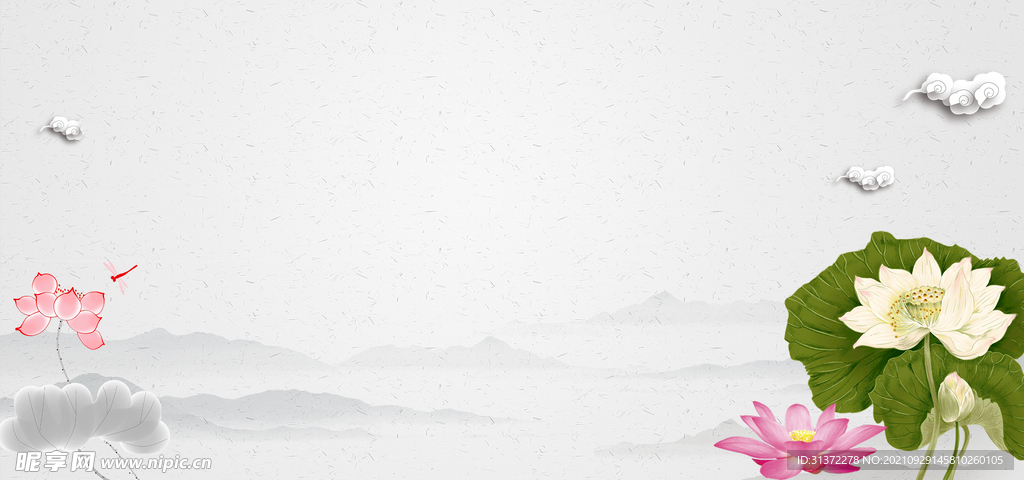  手绘古风插画背景图片 