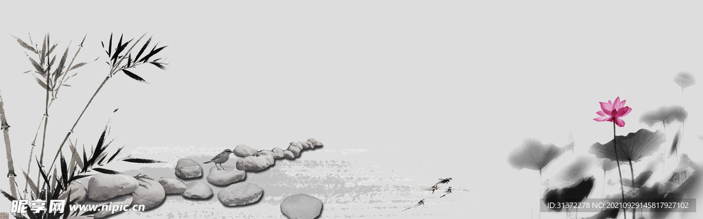 手绘古风插画背景图片 