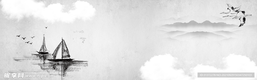  手绘古风插画背景图片 