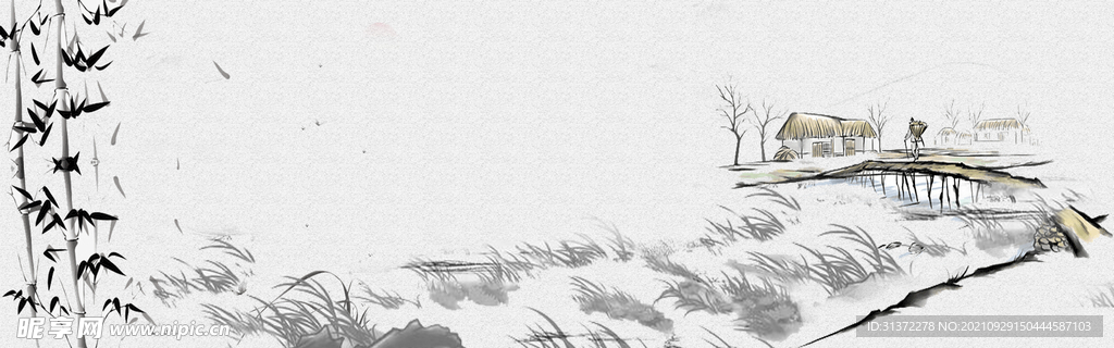  手绘古风插画背景图片 