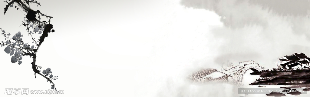  手绘古风插画背景图片