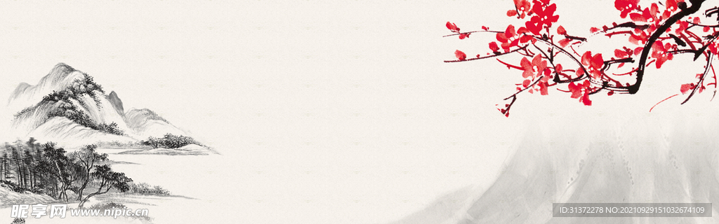 手绘古风插画背景图片 