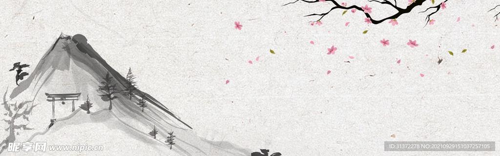  手绘古风插画背景图片 