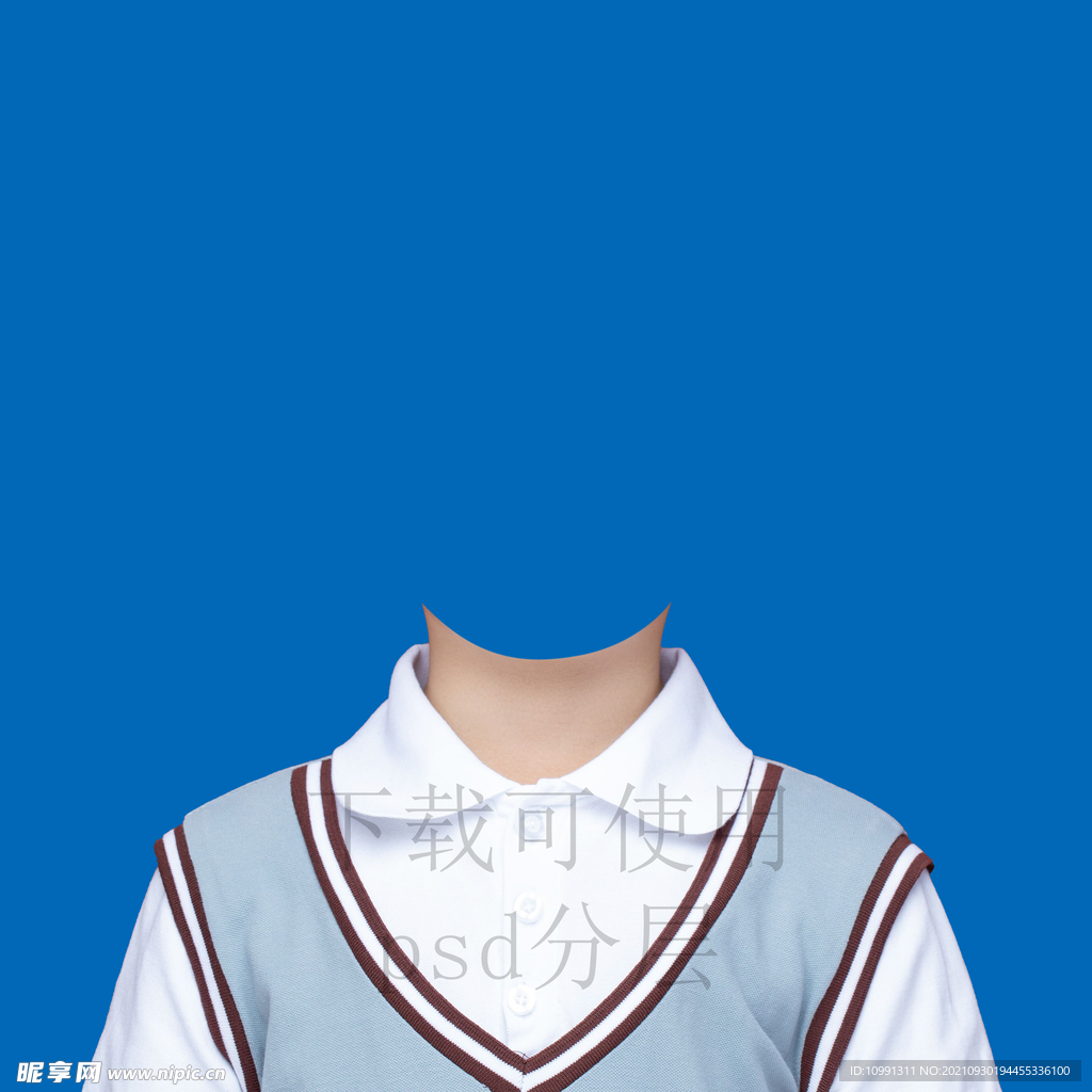 男孩证件照衣服素材