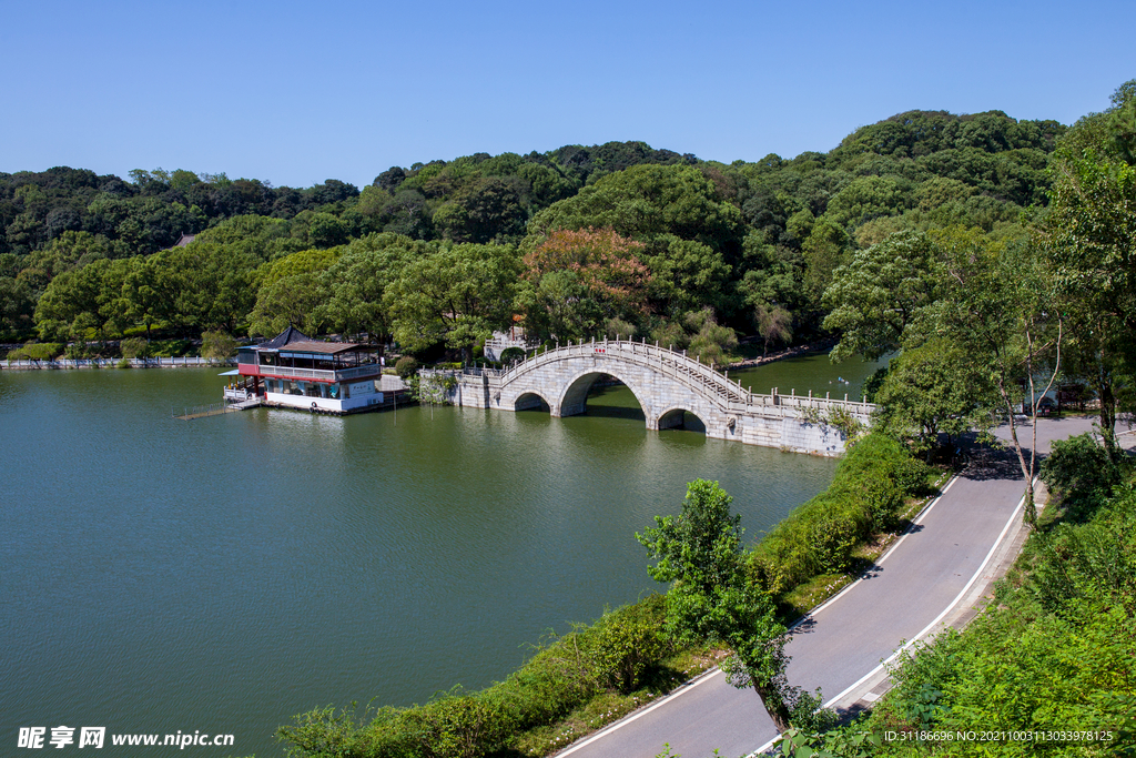 岳阳君山岛景区 同心湖