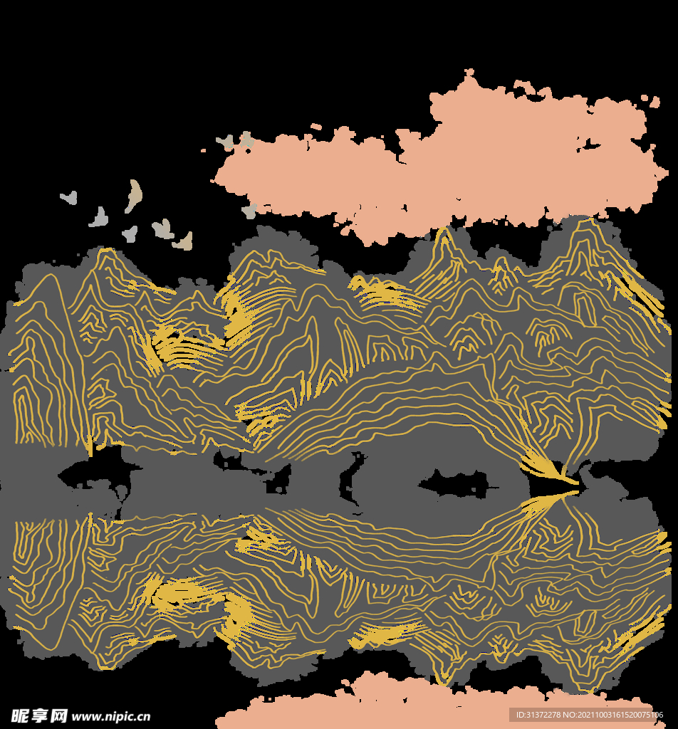  手绘古风插画背景图片 