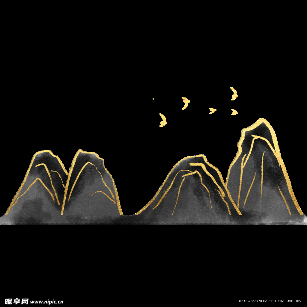 手绘古风插画背景图片 