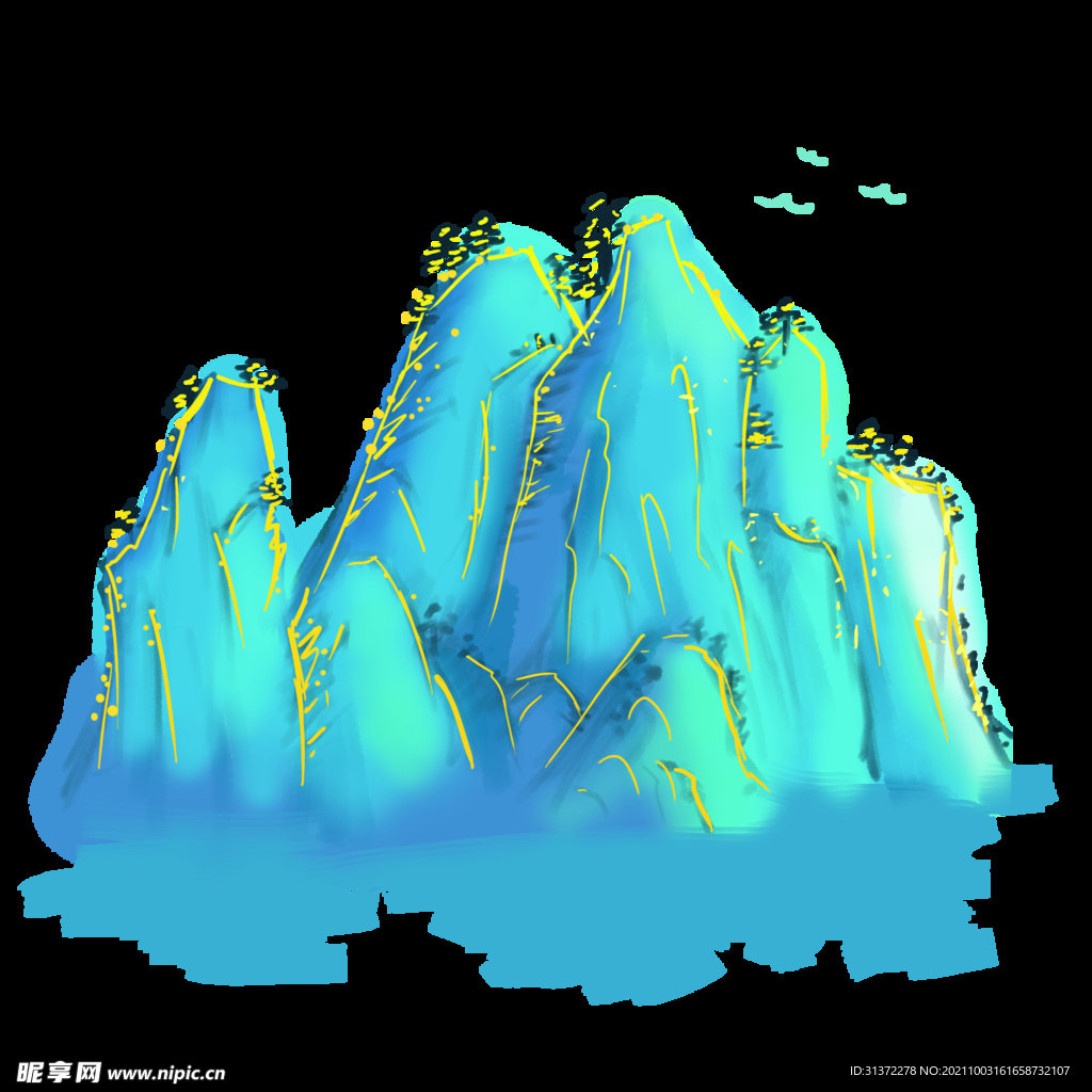 手绘古风插画背景图片 