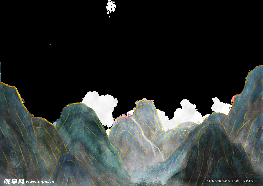  手绘古风插画背景图片 