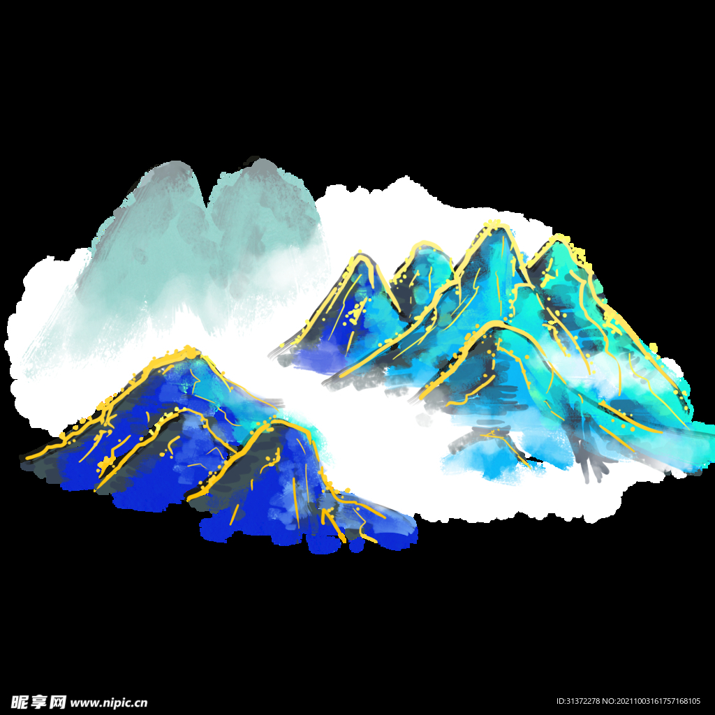 手绘古风插画背景图片 