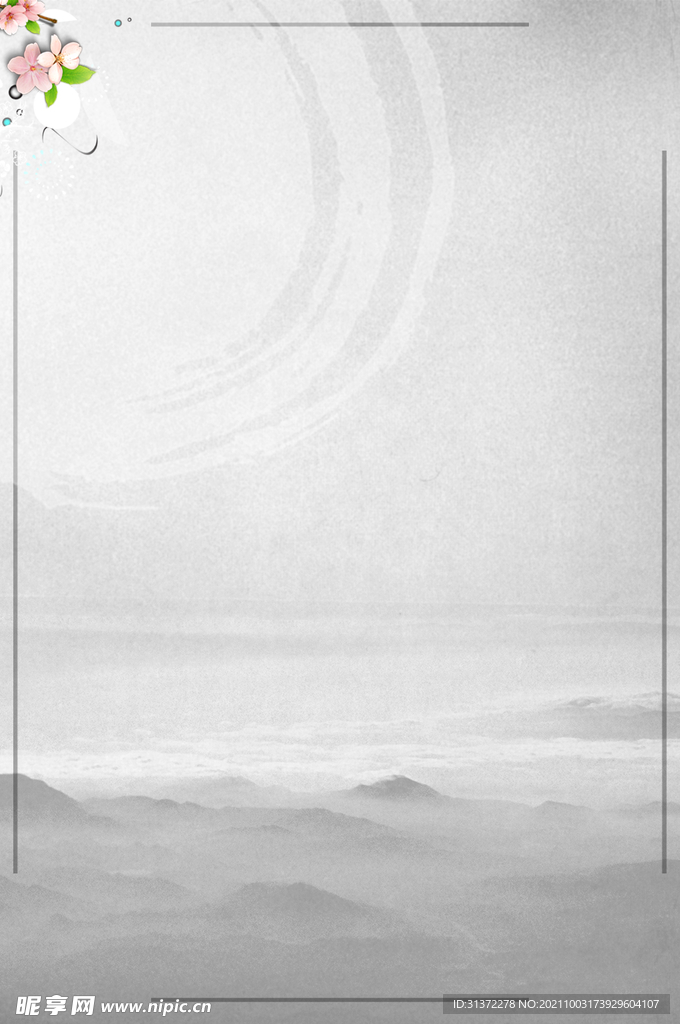  手绘古风插画背景图片 