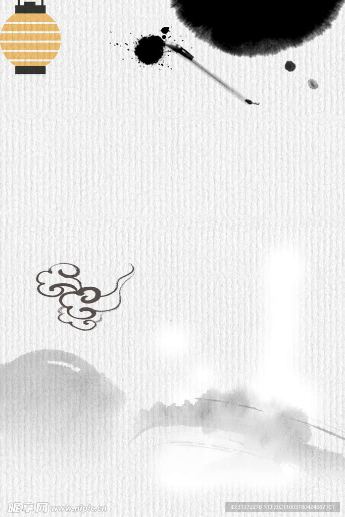  手绘古风插画背景图片 