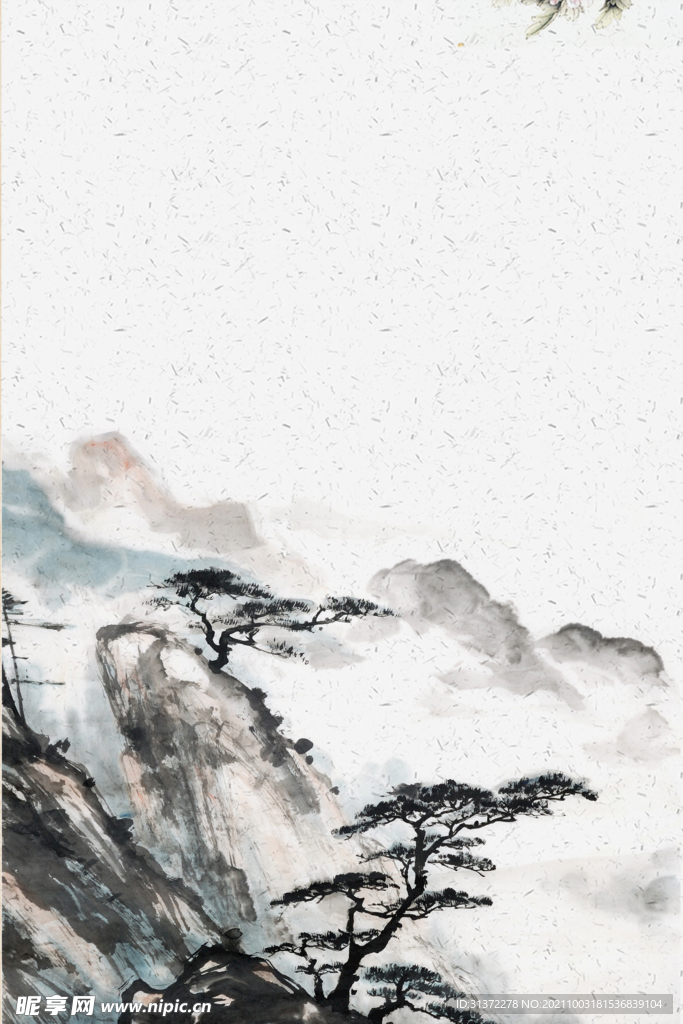    手绘古风插画背景图片 