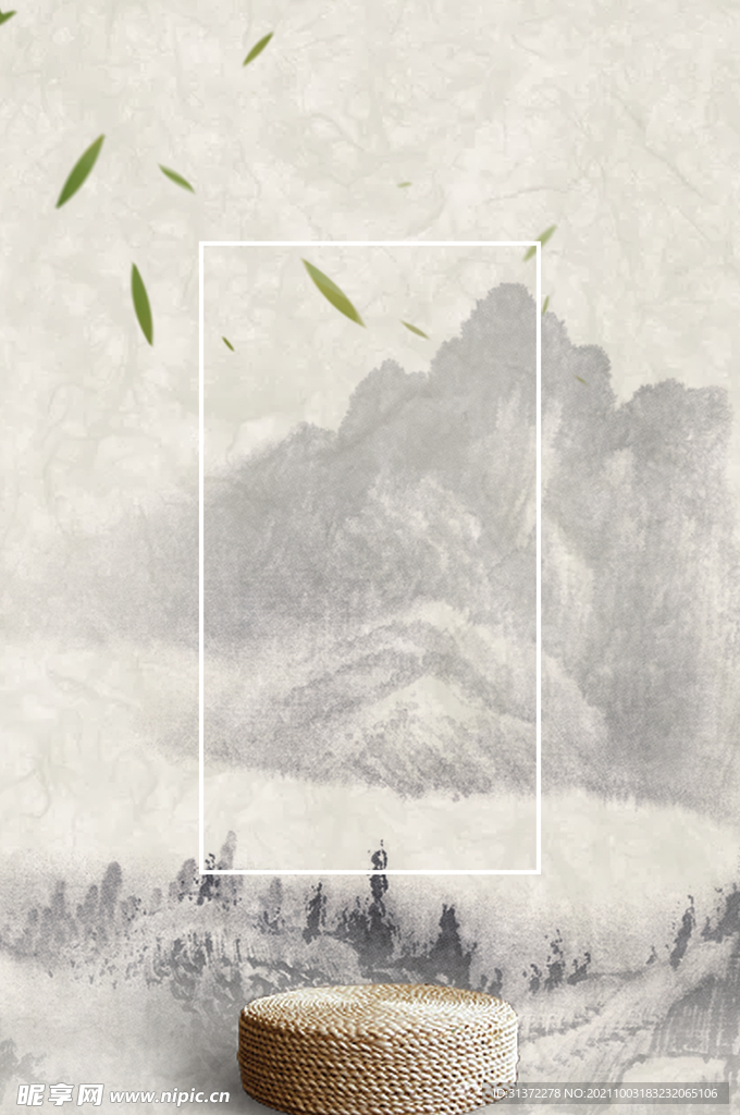   手绘古风插画背景图片 