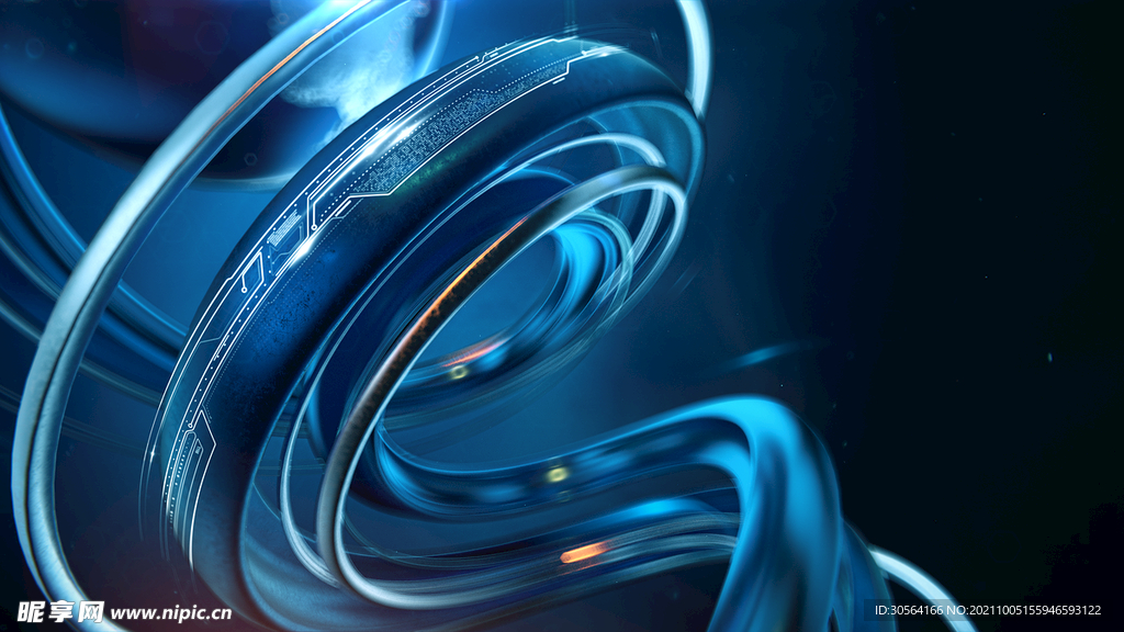 蓝色未来科技线条