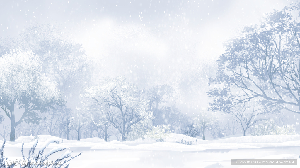 美丽冬天雪景