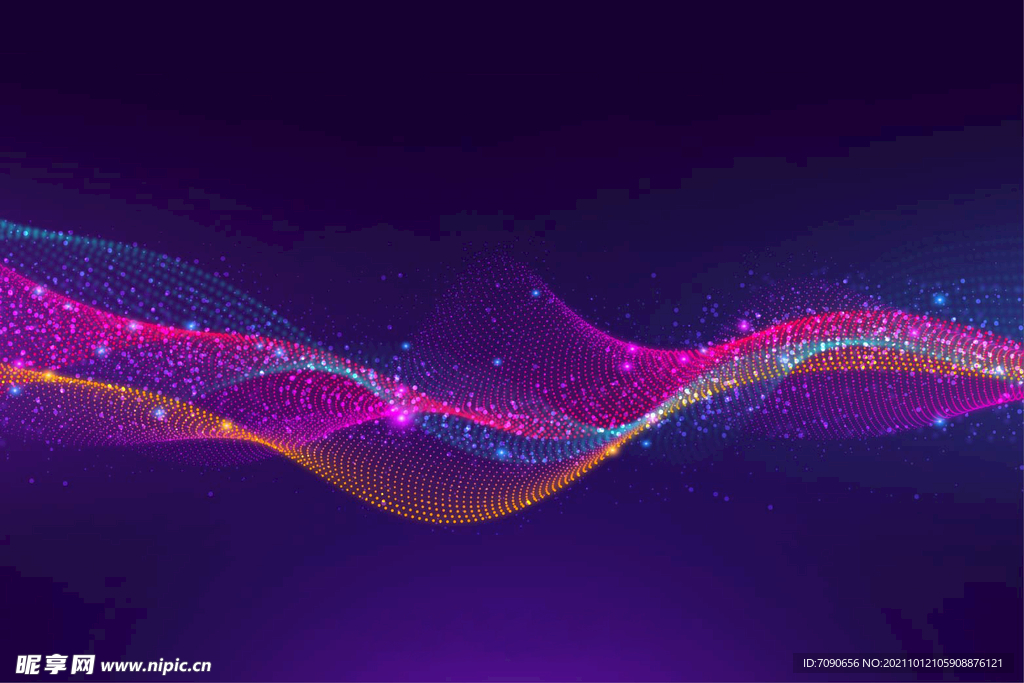 抽象粒子流体KV展板    