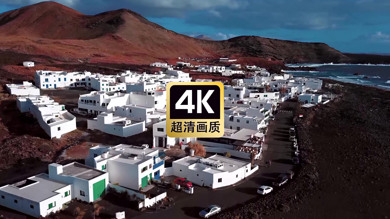 航拍滨海城市风景