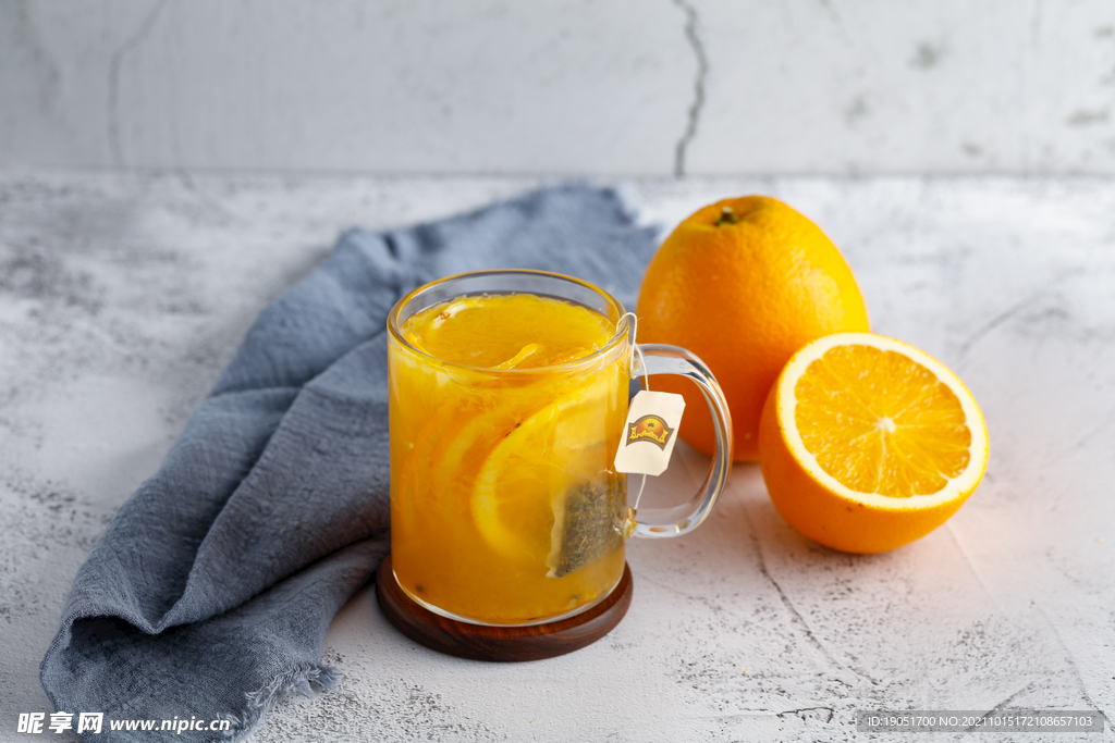 茉莉香橙水果茶