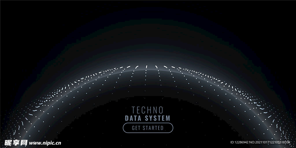 黑色圆点科技背景