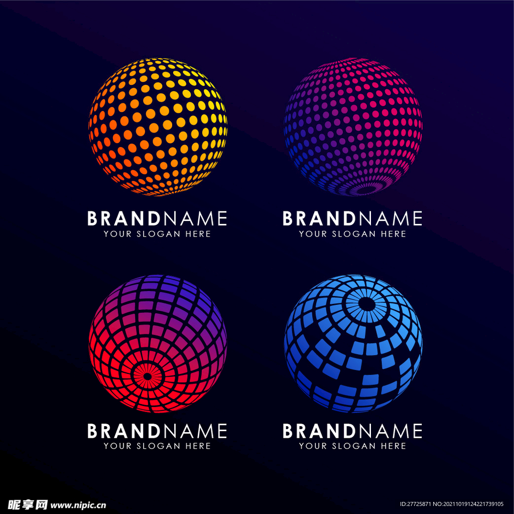 多彩的球体LOGO